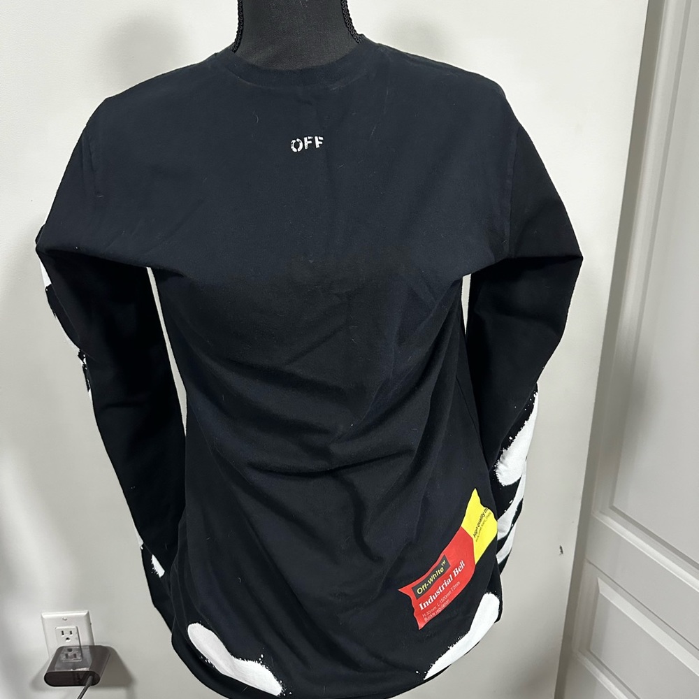 Off-White . Medium. Black Long Sleeve Shirt. Brand New Condition